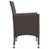 vidaXL Set Pranzo da Giardino 5pz Polyrattan e Vetro Temperato Marrone