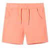 vidaXL Pantaloncini per Bambini con Coulisse Arancione Neon 140