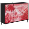 vidaXL Credenza AACHEN Rovere Nero 102 x 33 x 76 cm