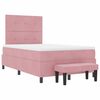 vidaXL Letto a molle con materasso Rosa 120 x 200 cm Velluto