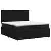 vidaXL Letto box spring con materasso Nero 140 x 190 cm Tessuto