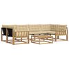 vidaXL Set di divani da esterno 7 pz Bianco e Beige