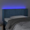 vidaXL Testiera a LED Blu Scuro 83x16x78/88 cm in Velluto