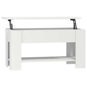 vidaXL Tavolino da Salotto Bianco 101x49x52 cm in Legno Multistrato
