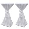 vidaXL Copritavolo Bianco 60 cm con Fettuccia 2 pezzi