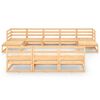 vidaXL Set Divani da Giardino 10 pz in Legno Massello di Pino