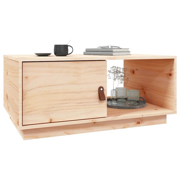 vidaXL Tavolino da Salotto 80x50x35,5 cm in Legno Massello di Pino
