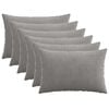 vidaXL Federa 6 pcs HEERLEN Grigio Chiaro 50 x 75 cm corduroy