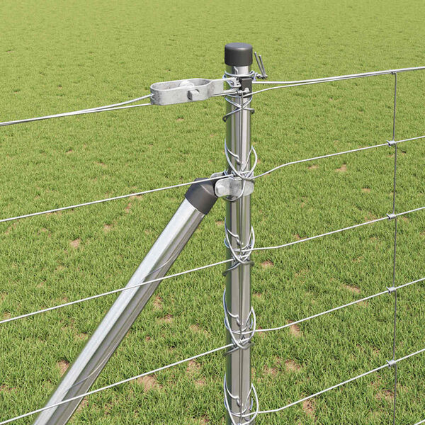 vidaXL Palo della recinzione Zincato 25 x 1,2 m Acciaio