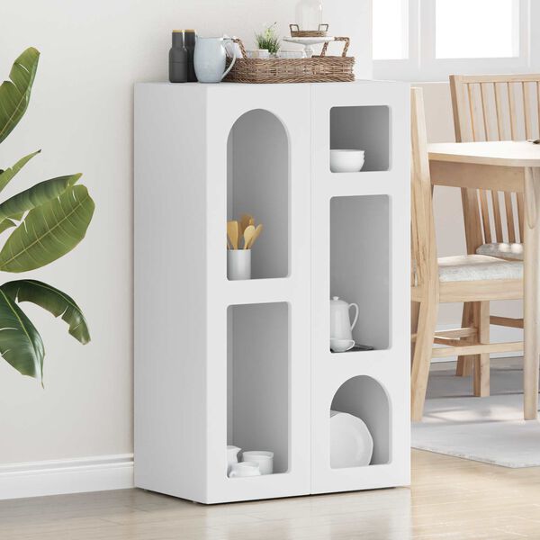 vidaXL Credenza Bianco 59 x 35 x 100,5 cm Legno multistrato