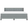 vidaXL Letto a molle con materasso Grigio chiaro 200 x 180 cm Tessuto