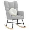 vidaXL Sedia a Dondolo Grigio Nuvola in Tessuto
