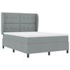 vidaXL Letto a molle con materasso Grigio chiaro 140 x 200 cm Tessuto
