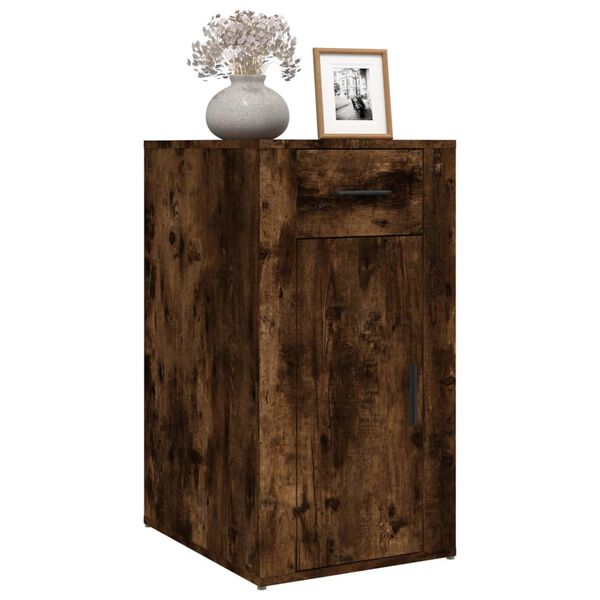 vidaXL Mobile Scrivania rovere fumo 40x49x75 cm Legno Multistrato