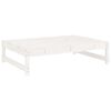vidaXL Poggiapiedi da Giardino 120x80 cm Legno Massello di Pino Bianco