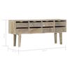 vidaXL Credenza 140x30x60 cm in Legno Massello di Mango