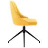 vidaXL Sedie da Pranzo 4 pz Gialle in Velluto