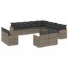 vidaXL Set Divani da Giardino 13 pz con Cuscini Grigio in Polyrattan