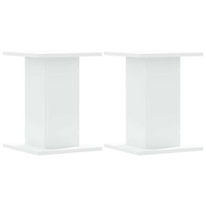 vidaXL Supporti Altoparlanti 2 pz Bianchi 30x30x40cm Legno Multistrato