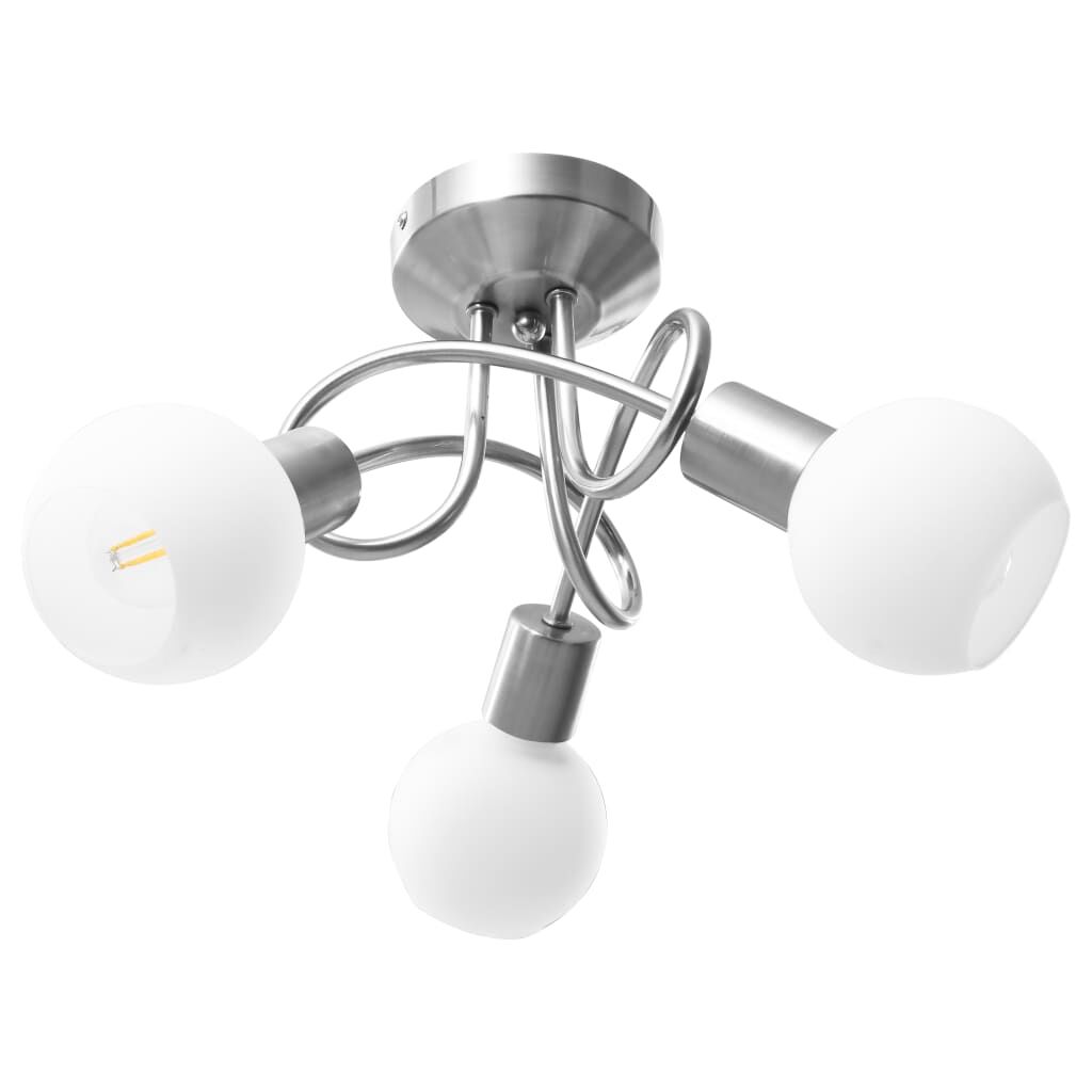 VidaXL Paralume In Vimini Bianco 45x28 Cm - Fatto A Mano, Per Lampade Da Soffitto O Tavolo