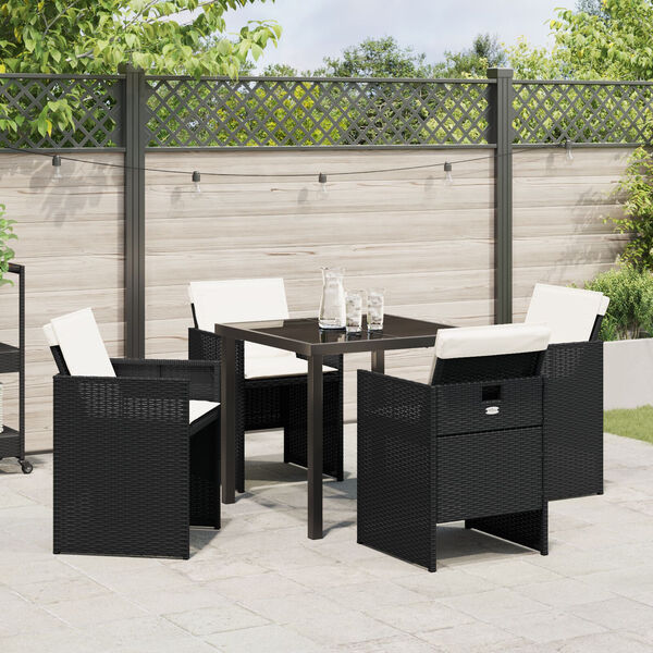 vidaXL Set da Pranzo per Giardino 9 pcs Grigio chiaro polyrattan