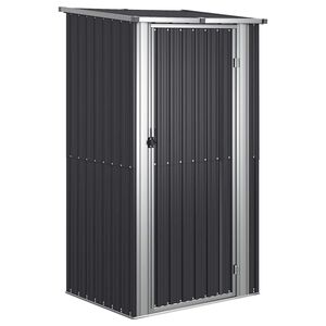vidaXL Capanno da Giardino Antracite 118,5x97x209,5 cm Acciaio Zincato