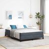 vidaXL Letto a molle con materasso Grigio scuro 160 x 200 cm Tessuto