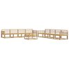 vidaXL Set di divani da esterno 9 pz Bianco Legno di Acacia Massello