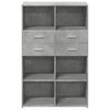 vidaXL Credenza Grigio Cemento 80x42,5x124 cm in Legno Multistrato