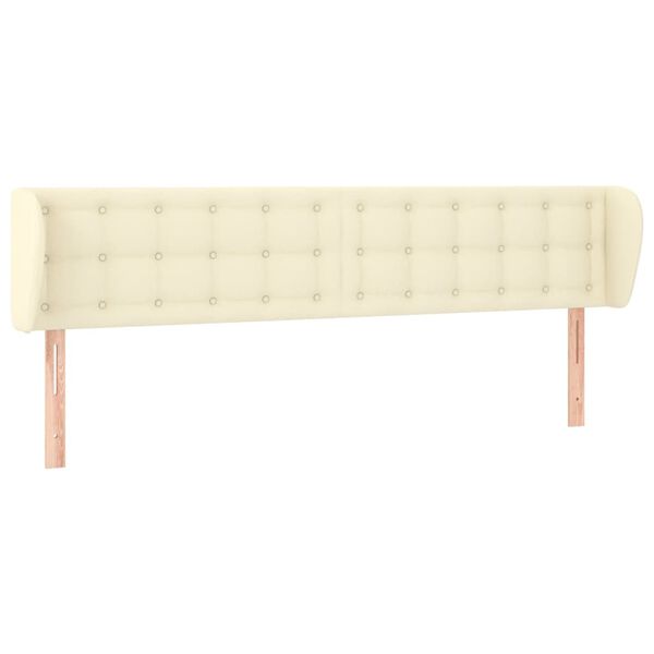 vidaXL Testiera ad Orecchio Crema 183x23x78/88 cm in Similpelle