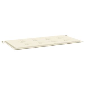 vidaXL Cuscino per Panca Crema 120x50x3 cm in Tessuto Oxford