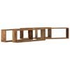 vidaXL Scaffali da parete 4 pz Legno vecchio 80 x 15 x 26 cm