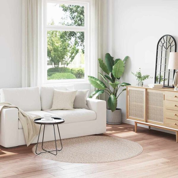 vidaXL Tappeto Shaggy Antiscivolo Crema 160 x 160 cm PP