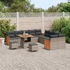 vidaXL Set Divano da Giardino con cuscino 17 pcs Grigio polyrattan