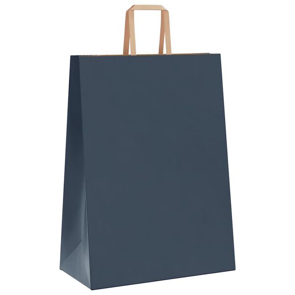 vidaXL Sacchetti di Carta 50 pz con Manici Blu 32x17x44 cm