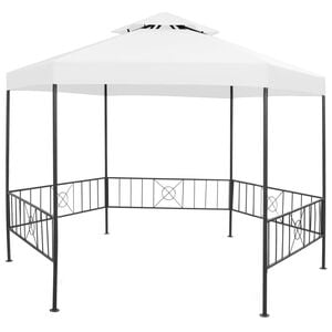 vidaXL Gazebo da Giardino 323x275x265 cm Bianco 180 g/m&sup2;