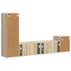 vidaXL Set mobile TV 4 pcs Rovere Sonoma Legno multistrato