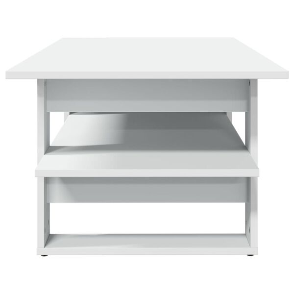 vidaXL Tavolino da Salotto Bianco 102x55x42 cm in Legno Multistrato