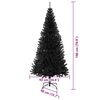 vidaXL Albero di Natale con 300 LED con supporto Nero 180 cm PVC