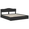 vidaXL Letto con Contenitore Nero 200 x 200 cm Legno multistrato