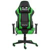 vidaXL Sedia da Gaming Girevole Verde in PVC