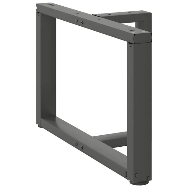 vidaXL Gambe per Tavolino da Caff&egrave; a Forma di T 2 pz Antracite 70x25x(42-43) cm Acciaio
