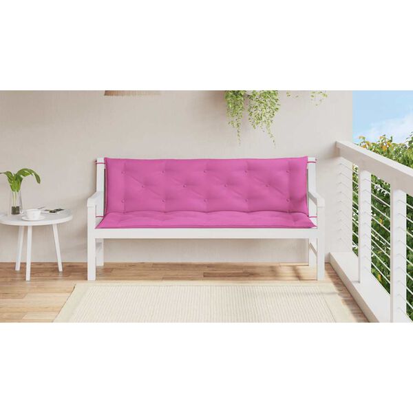 vidaXL Cuscini per Panca da Giardino 2 pz Rosa 150x50x7 cm in Tessuto