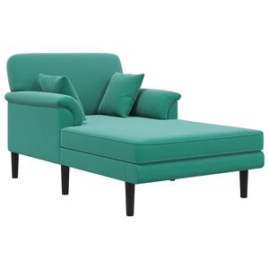 vidaXL Chaise longue Turchese Velluto