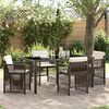 vidaXL Set da Pranzo per Giardino 5 pcs Marrone