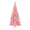 vidaXL Albero di Natale con 300 LED con supporto Rosa 180 cm PVC