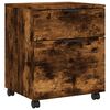 vidaXL Schedario con Ruote Rovere Fumo 45x38x54 cm Legno Multistrato