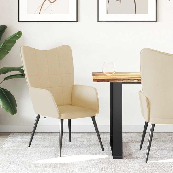 vidaXL Sedia Relax Crema in Tessuto