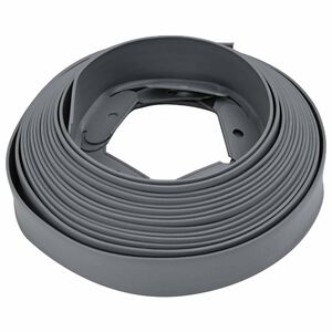 vidaXL Bordure per prato Grigio 2000 x 4 x 5 cm Plastica