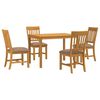 vidaXL Set da pranzo 5 pz Grigio Legno di Quercia Massello